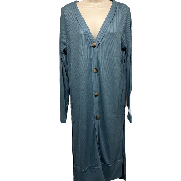 NWOT Zenana Long Sleeve Duster Size: Large - Picture 1 of 10